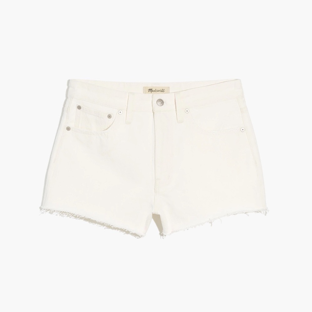Madewell Relaxed Denim in Tile White Jean Shorts Size 26